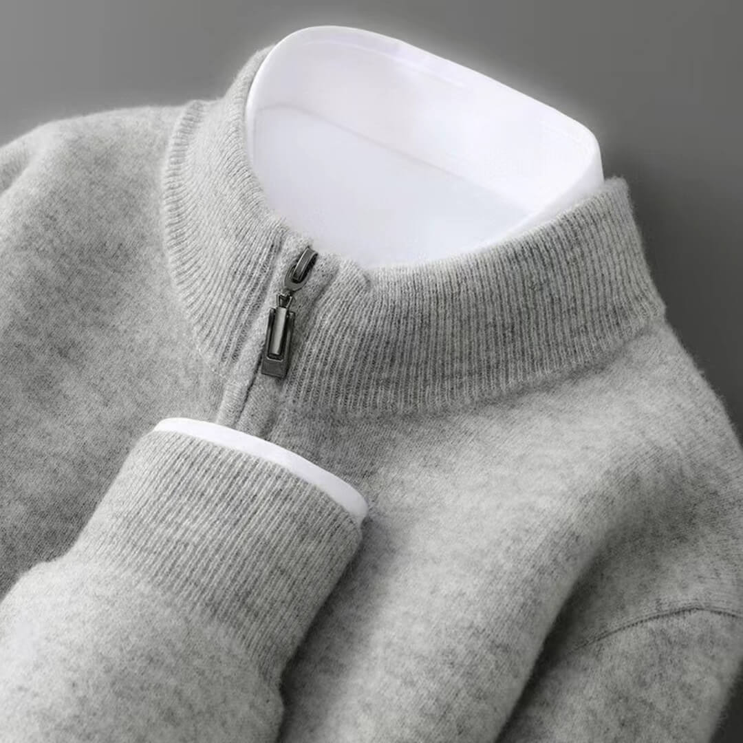 Kaschmir Strick Zip-Cardigan für Herren