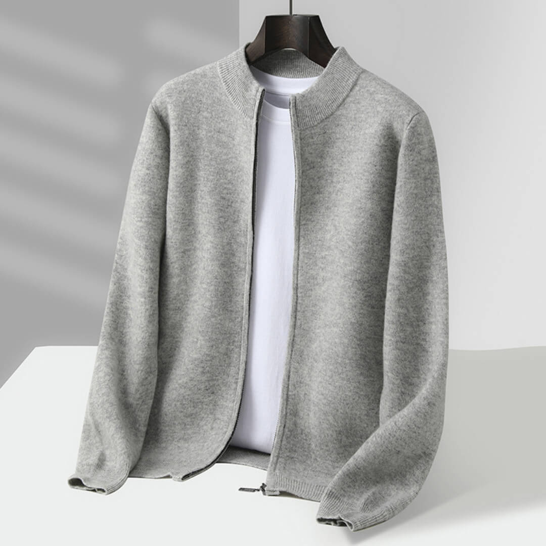 Kaschmir Strick Zip-Cardigan für Herren