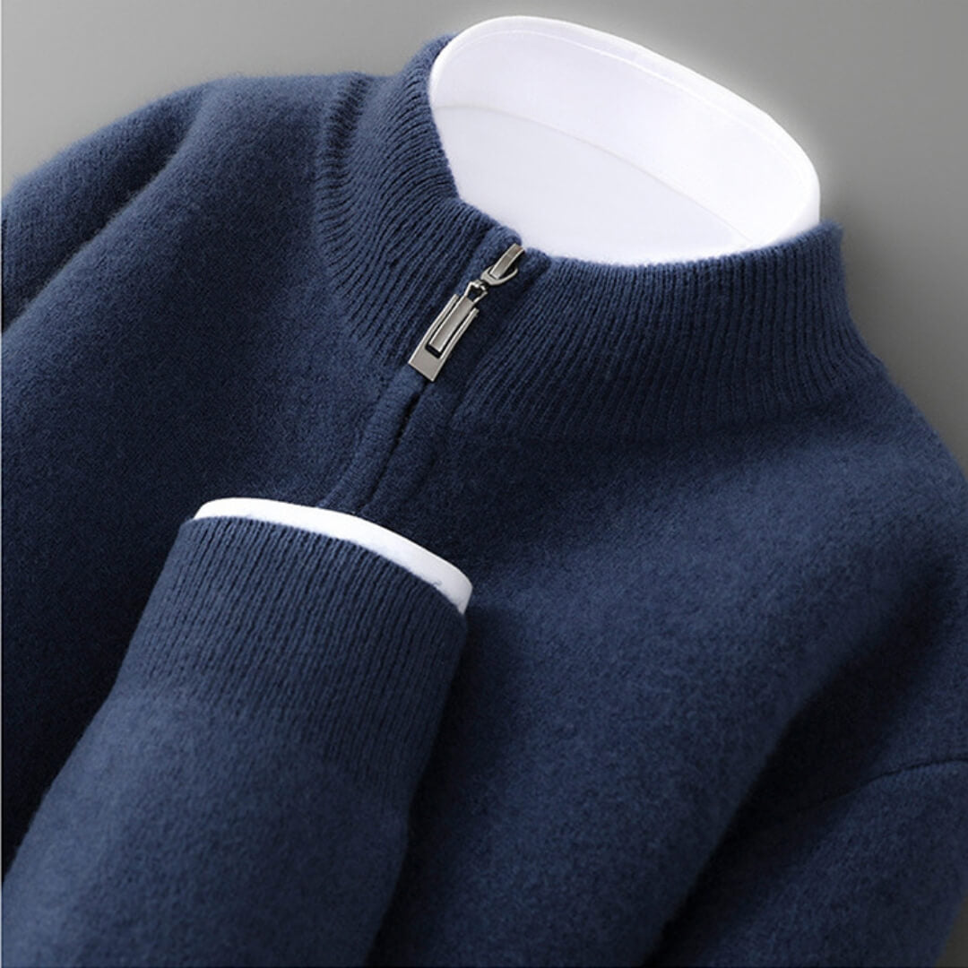 Kaschmir Strick Zip-Cardigan für Herren