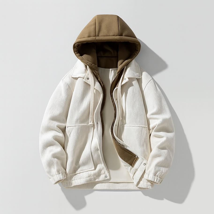 Corduroy Kapuzenjacke für Herren