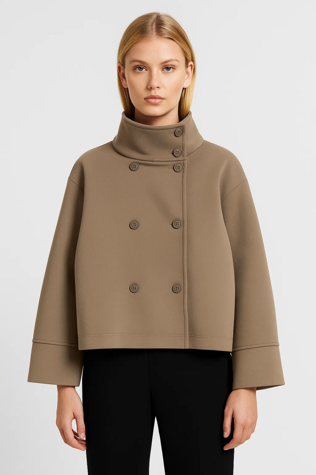 Doppelreihiger Oversized-Mantel für Frauen